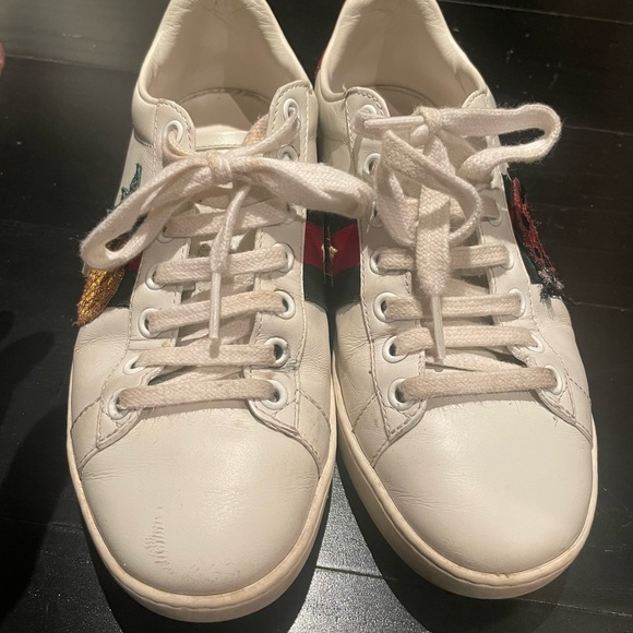 Women’s Gucci Ace Sneakers Pineapple 🍍 ladybug 🐞 - Picture 7 of 8